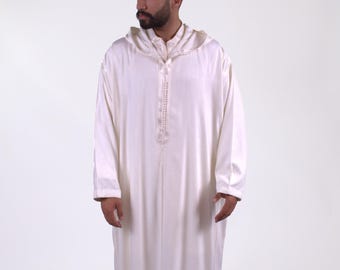 Hooded Moroccan Thobe for Men Mlifa