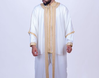 Jabador for men 3 pieces - White / Gold