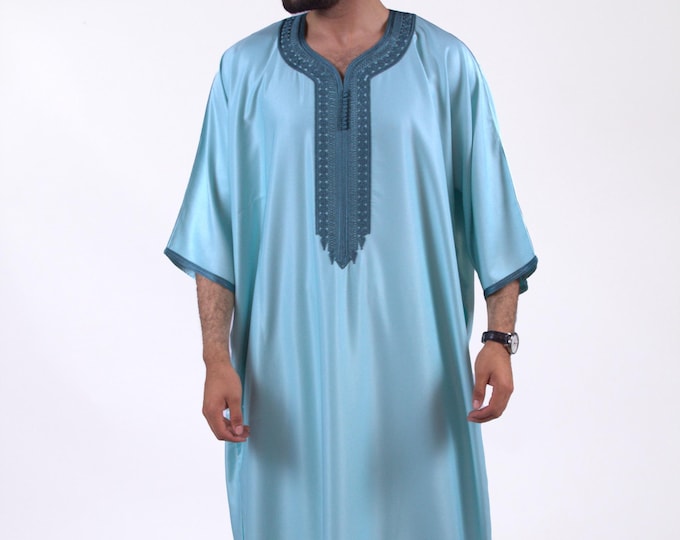 Premium Embroidered Moroccan Thobe