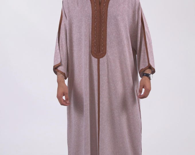 Linen Handmade Moroccan Thobe for Men