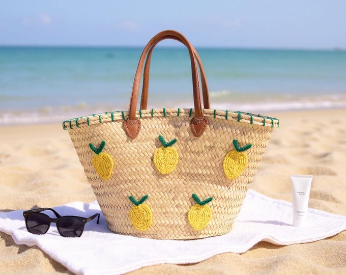 Tropical Straw Tote