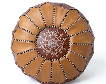 Moroccan Ottoman leather Poufs