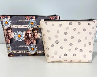 Caroline and Klaus Vampire Journals Zippered Pouch Set