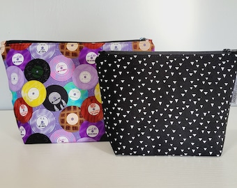 Taylor S Records Inspired Zippered Pouch Set