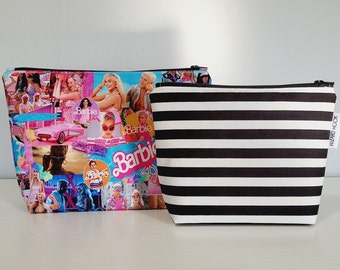 Barbie Inspired Zippered Pouch Set