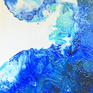 18&quot; X 24&quot; Acrylic pour, abstract art
