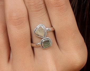 Moldavite Ring, Libyan Glass Ring, Sterling Silver Ring, Gemstone Ring, Handmade Ring, Boho Ring, 925 Silver Ring, Genuine Moldavite Ring