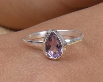 Amethyst Ring, 925 Sterling Silver Ring, Handmade Ring, February Birthstone Ring, Engagement Ring, Dainty Ring, Wedding Gift