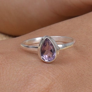 Amethyst Ring, 925 Sterling Silver Ring, Handmade Ring, February Birthstone Ring, Engagement Ring, Dainty Ring, Wedding Gift image 1