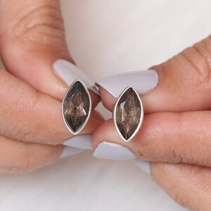 Smoky topaz shop stud earrings