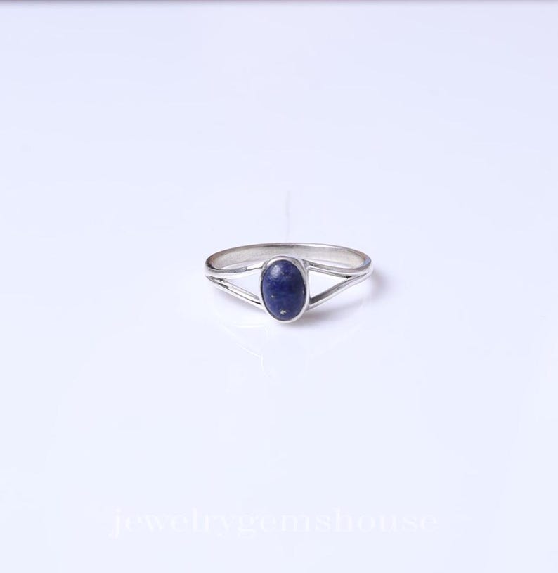 Silver Lapis Azul Ring Size 9.5