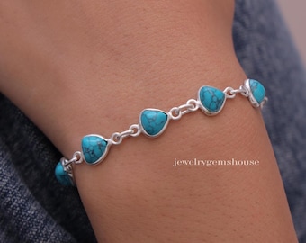 Bracciale Con Turchese In Argento - Dimora Degli Angeli Gioielli - Foto 8