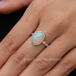 Ethiopian Opal Ring, 925 Sterling Silver Ring, Handmade Ring, Bohemian Jewelry, Elegant Ring, Handmade Ring, Gift for Her