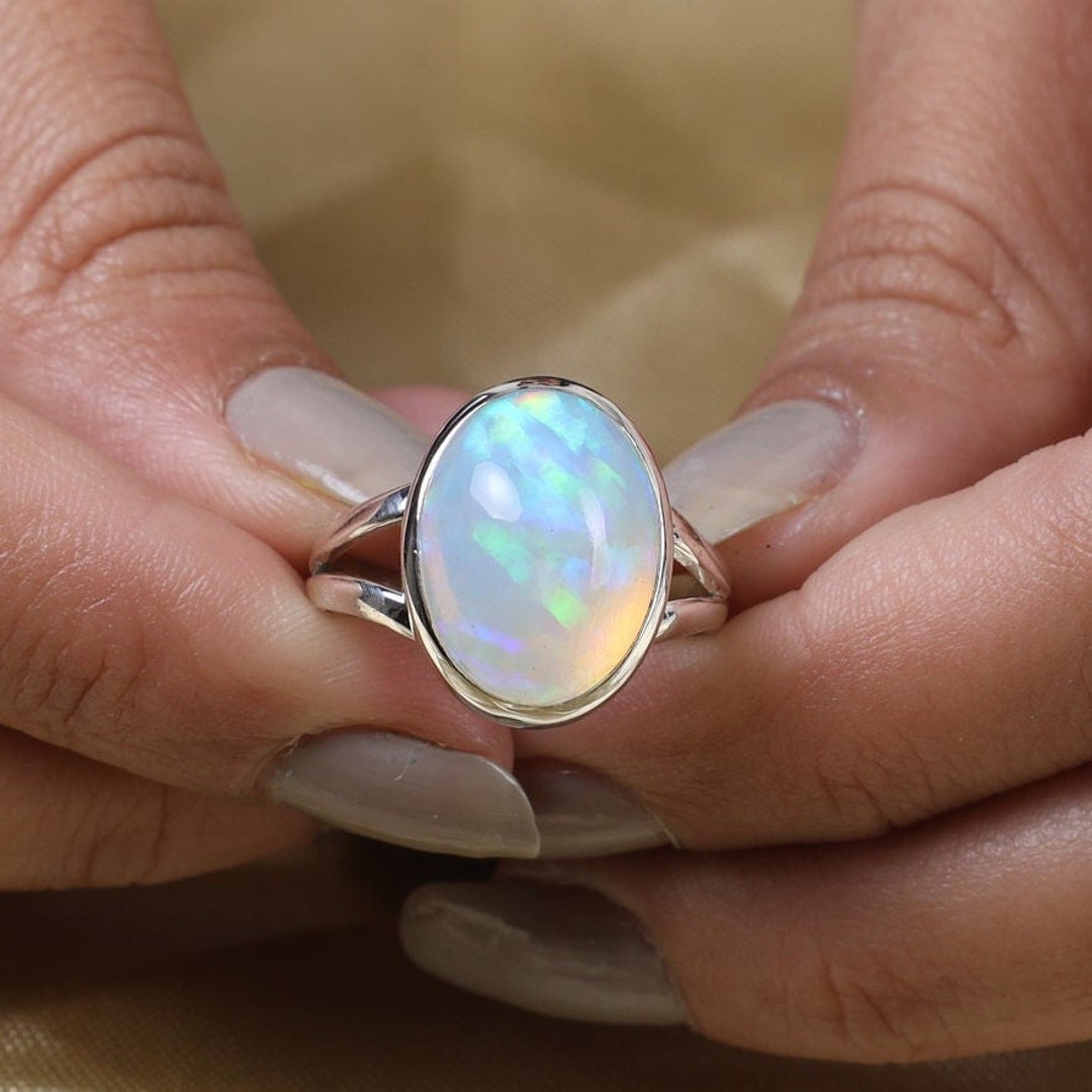 ★47bag ★ 925 Silver Opal Birthstone Raw Stone Ring Tierra il_1080xN.3978111371_qv2k.jpg