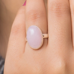Pink Opal Ring, 925 Sterling Silver Ring, October Birthstone Ring, Oval Gemstone Ring, Women Ring, Handmade Silver Ring, Birthday Gift Ring