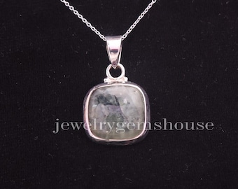Prehnite Pendant, 925 Sterling Silver Pendant, Gemstone Pendant, Handmade Pendant, Cabochon Jewelry, Minimalist Pendant, Vintage Pendant