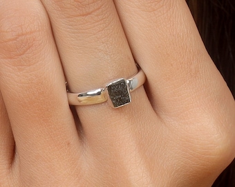 Genuine Certified Moldavite Ring, 925 Sterling Silver Ring, Women Silver Ring, Handmade Jewelry, Gemstone Ring, Birthday Gift for Her