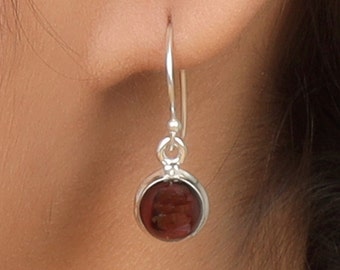 Garnet Earrings, 925 Sterling Silver Earrings,  Boho Handmade Earrings, Gemstone Earrings, Drop Earrings, Boho Earrings, Silver Earrings
