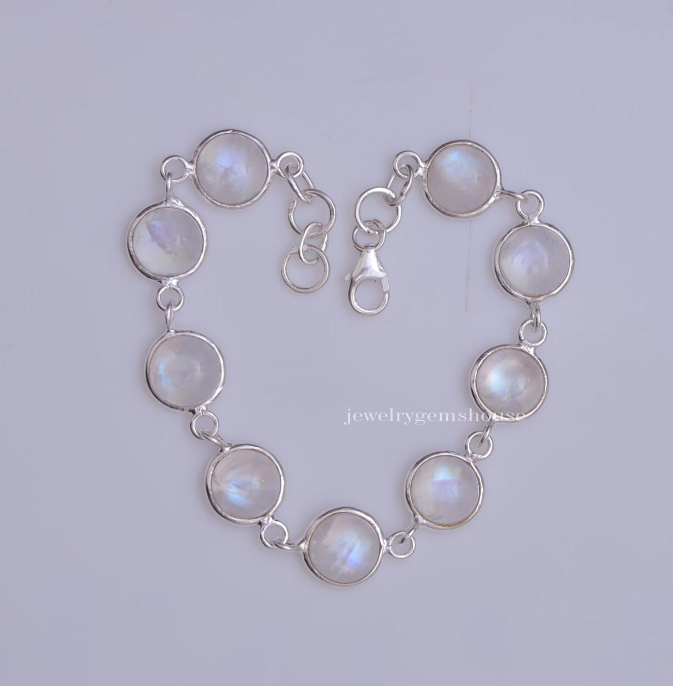 Dorunmo Pulsera De Piedra Lunar De Plata De Ley 925, Pulsera | Envío Gratis