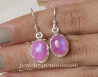 Pendientes Colgantes Con Forma De Arcoíris Y Piedra Lunar, R | Meses