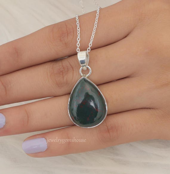 Ciondolo con pietra portafortuna in argento sterling 925 da 7 mm