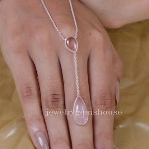 Rose Quartz Pendant, 925 Sterling Silver Pendant, Silver Drop Pendant, Pendant With Chain, January Birthstone, Pink Gemstone Necklace