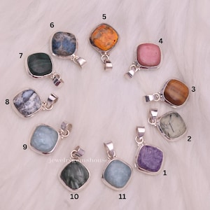 Multi Gemstone 925 Sterling Silver Pendent, Handmade Pendant, Gemstone Necklace, Pendant Necklace, Women Silver Jewelry, Gift For Her
