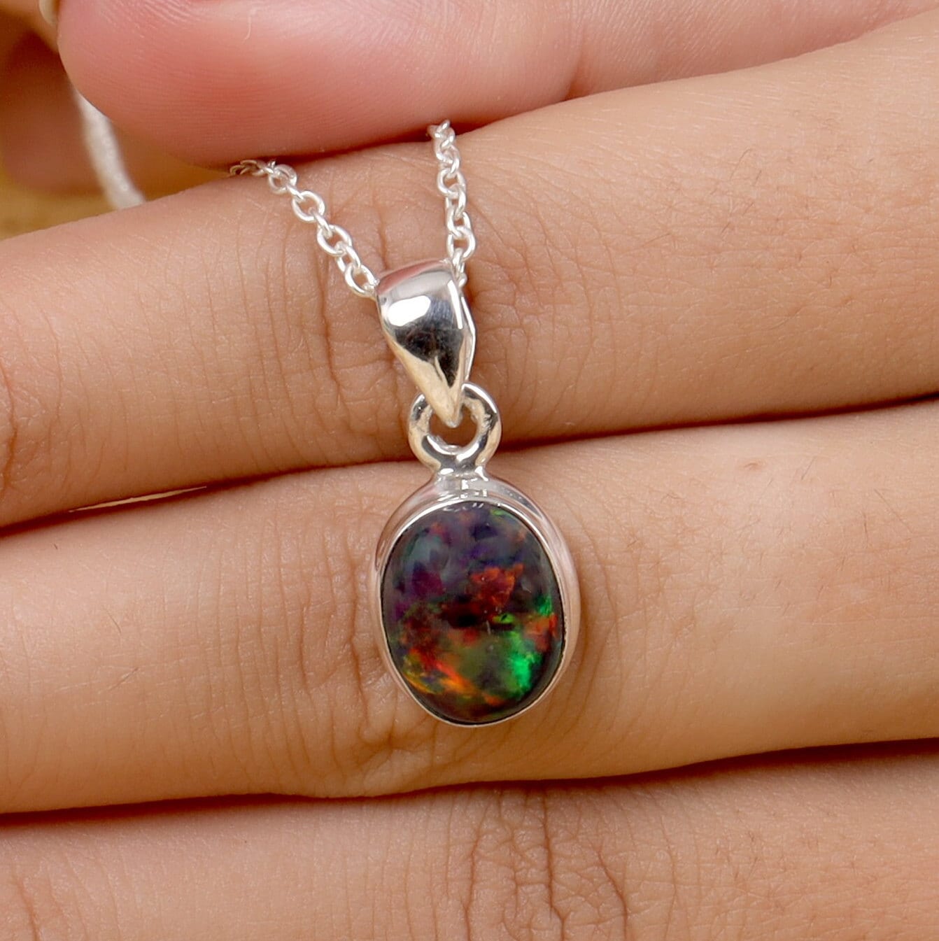 Opal Pendant Etsy UK