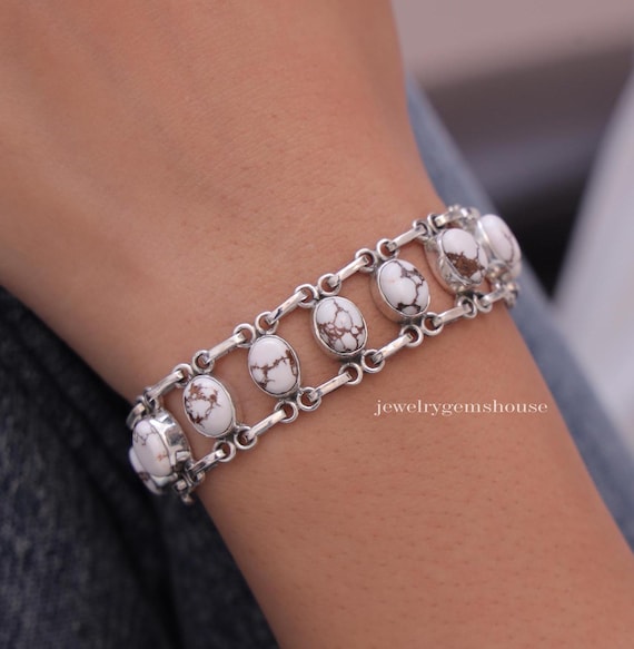 Braccialetto da donna in argento Sterling 925, con cavalli