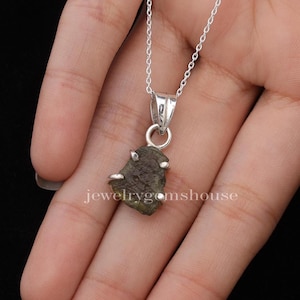 Raw Moldavite Pendant, 925 Sterling Silver Pendant, Boho Handmade Pendant, Minimalist Jewelry, Women Necklace, Personalized Gift For Her