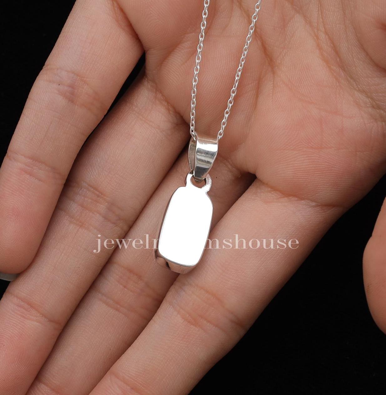 Pendentif Unisexe Argent 925 Avec Opale De Feu éthiopienne Naturelle - Fait Main - 5 Cm