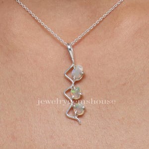 Ethiopian Opal Pendant, 925 Sterling Silver Pendant, Natural Gemstone Pendant, Pendant Necklace, Women Silver Jewelry, Handmade Pendant