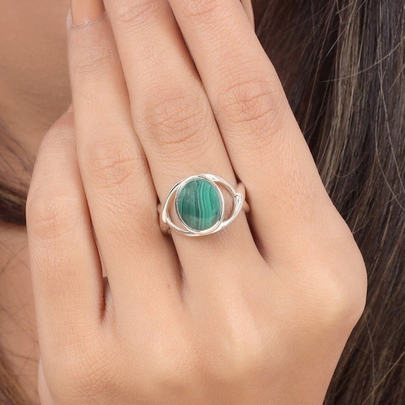 Malachite ring sales womens