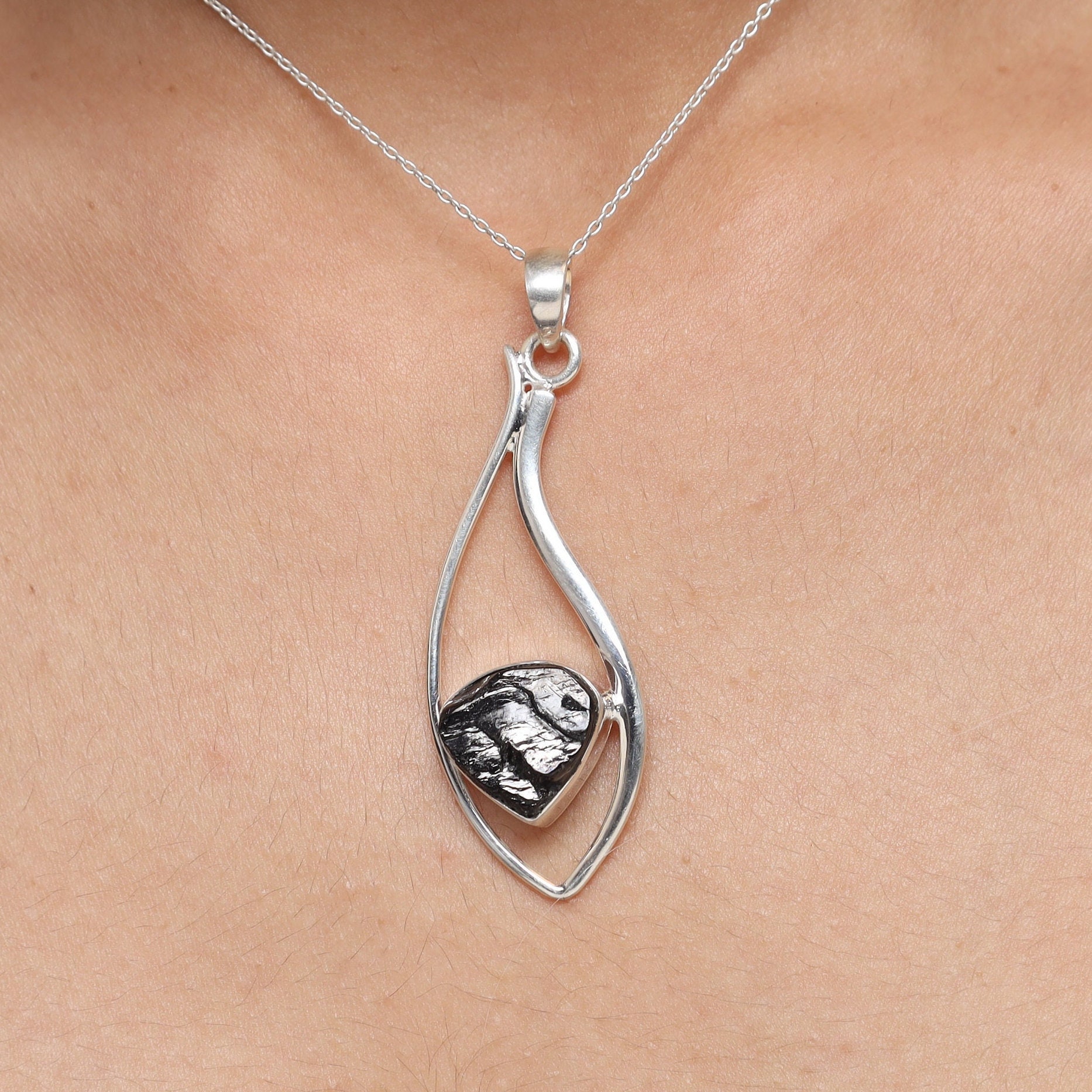 Shungite shop necklace etsy