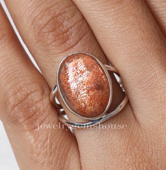 Anello con pietra preziosa in argento sterling S925 per donna
