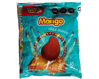 Paletas Vero Mango - 40 pieces package Mexican Candy Dulces Mexicanos