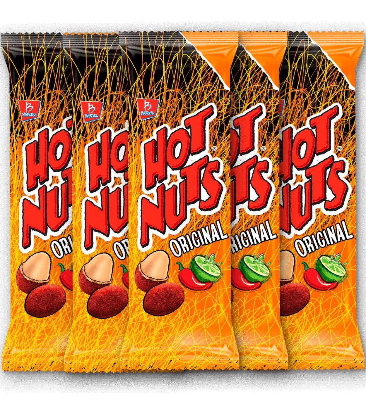 Hot Nuts Originales Barcel Mexican Snack 5 Bags 125 G Etsy