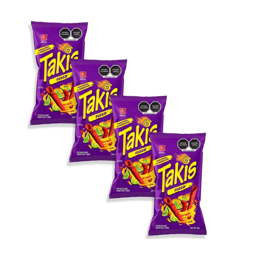 Chips mexicaines Takis Fuego BARCEL 4 sachets 56 G CHACUN Etsy France
