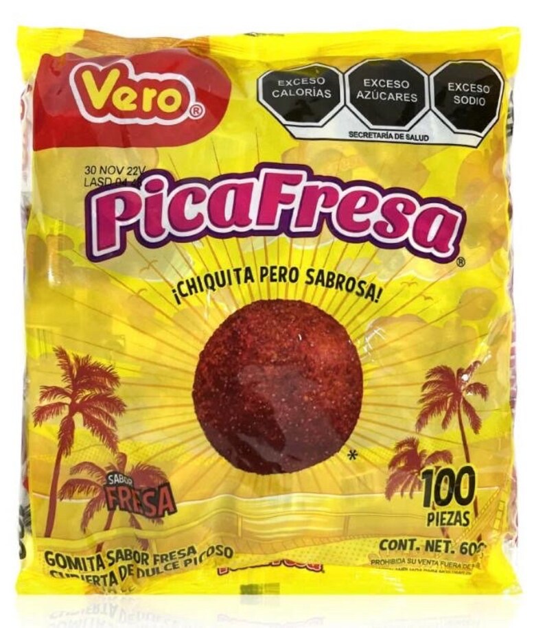 Pica Fresa Vero Chili Strawberry Gummy Candy 1 Bolsa 100 unidades imagen 1