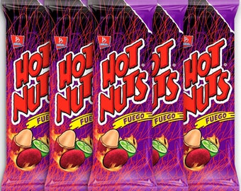 Hot Nuts Fuego Barcel Mexican Snack, 5 Bags (125 g)