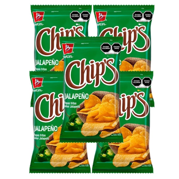 Chips Jalapeno Chips mexicaines Barcel, 5 sachets (46 g)