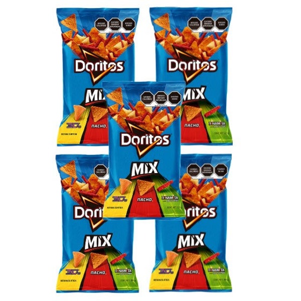 Doritos Mix Sabritas Mexican chips, 5 BAGS (75g)