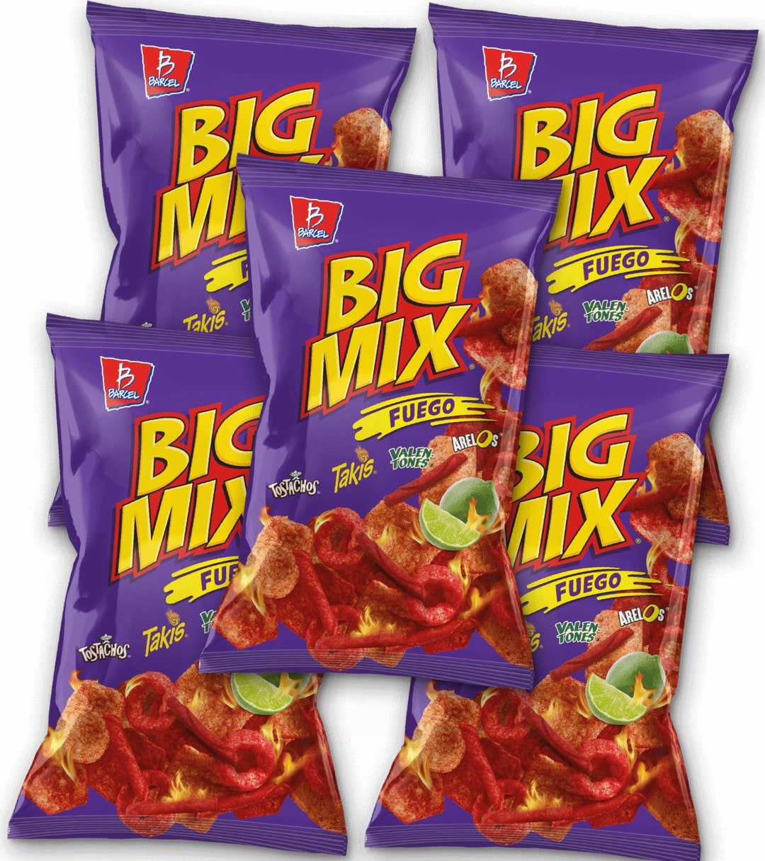 Big Mix Fuego BARCEL Chips mexicaines 5 SACS 65 G Etsy France