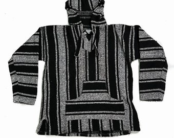 Handmade Poncho Mexican Hoodie (L)