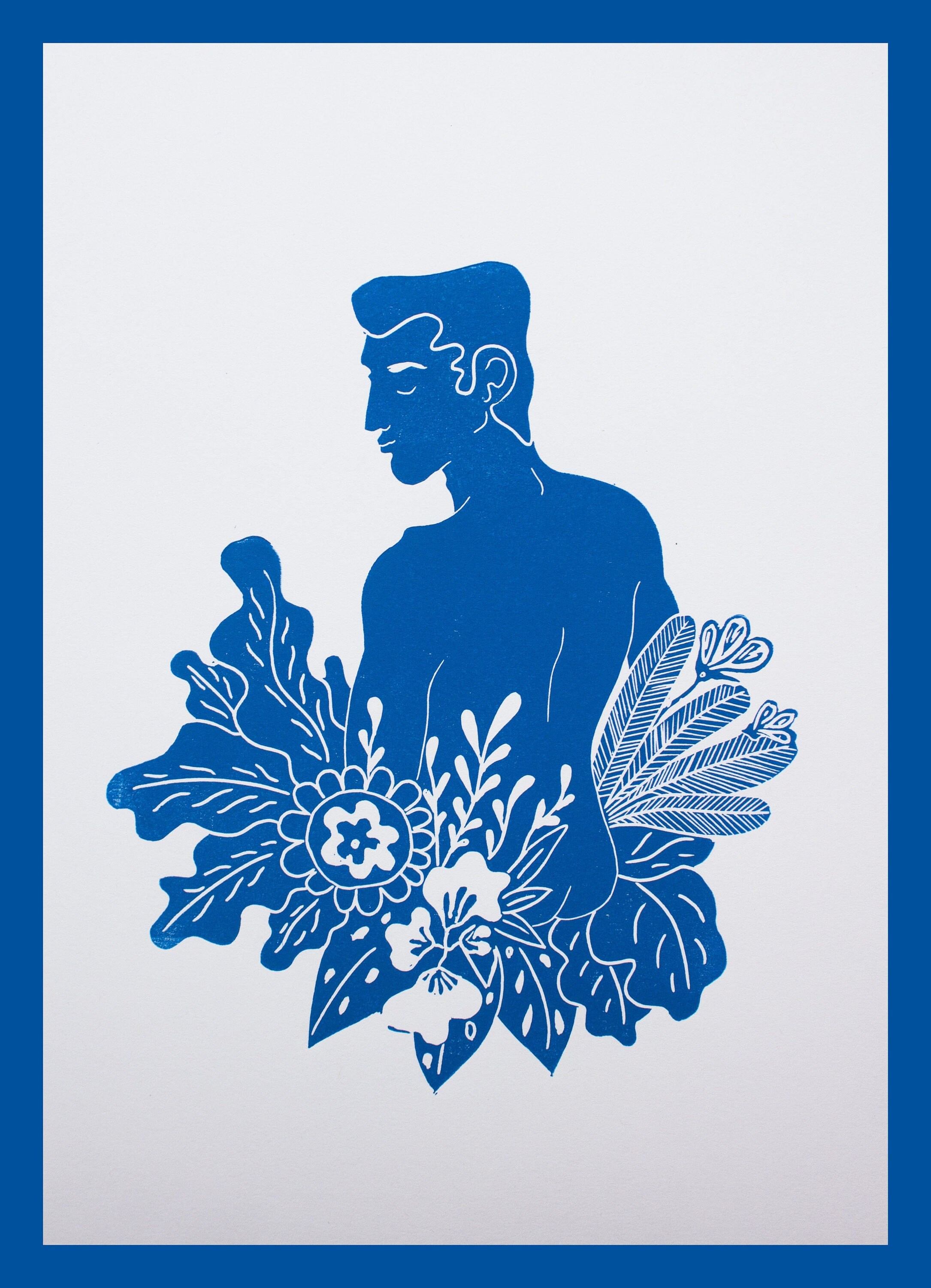 Affiche Décoration Murale en Linogravure Georges