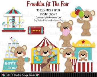 Franklin at the Fair Digital Clip Art Set ~ Graphics Kristi W Designs Personal & Commercial Use Scrapbooking Clipart Sublimation