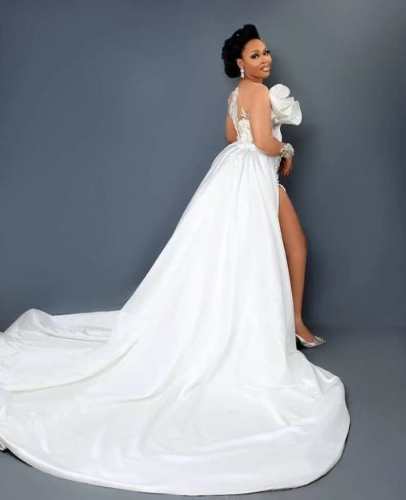 Mermaid Wedding Dress With Detachable Train African Wedding - Etsy