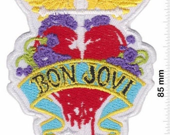 Bon Jovi Rock Music Sew or Iron On Embroidered Patch #084 
