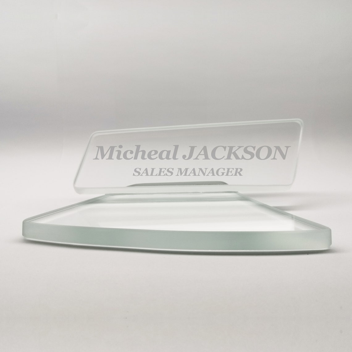Personalised Desk Name Plate Glass Name Plate Desk Sign Etsy