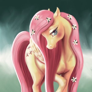 Stampa artistica di Fluttershy My Little Pony, mlp